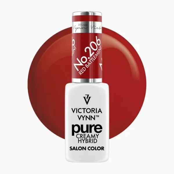Victoria Vynn Pure Creamy Hybrid 206 Red Battlement 8ml