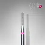 Diamond nail drill bit, rounded “cylinder”, red, head diameter 1.4 mm/ working part 8 mm