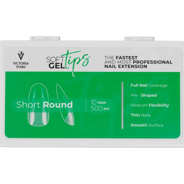 Victoria Vynn Soft Gel Tips Short Round Tips 500pcs