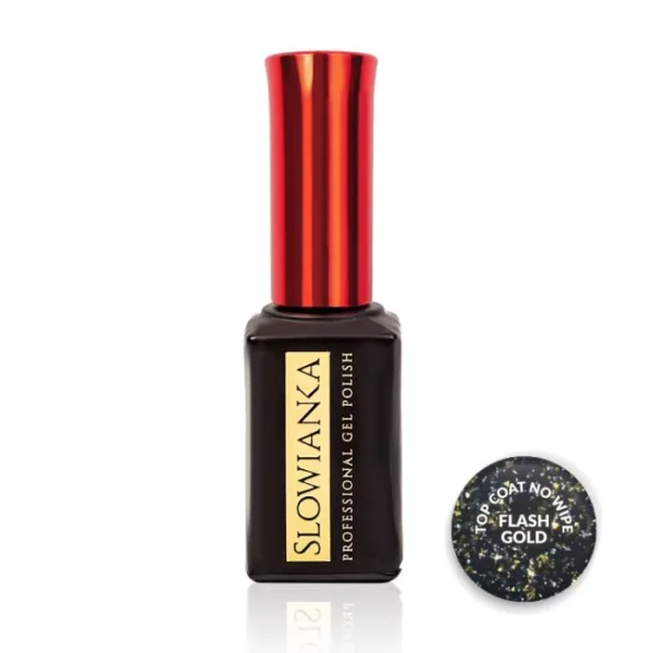 Slowianka Top Coat No Wipe Flash Gold 10ml