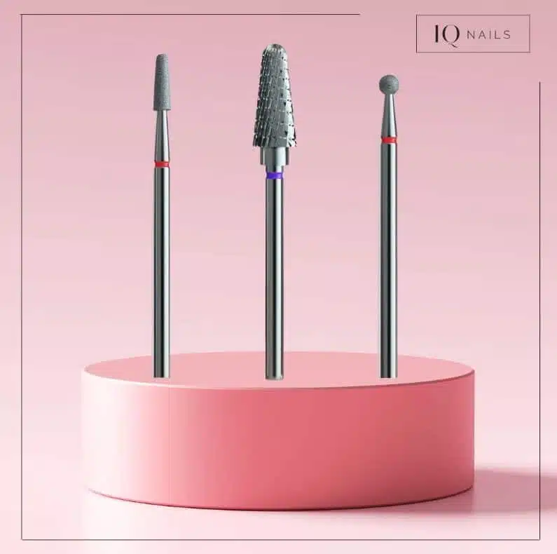 IQ Nails - Package 1- Basic Home 3 Drill Bits Set 3 frezów BASIC HOME PACK (IQN PACK 1)