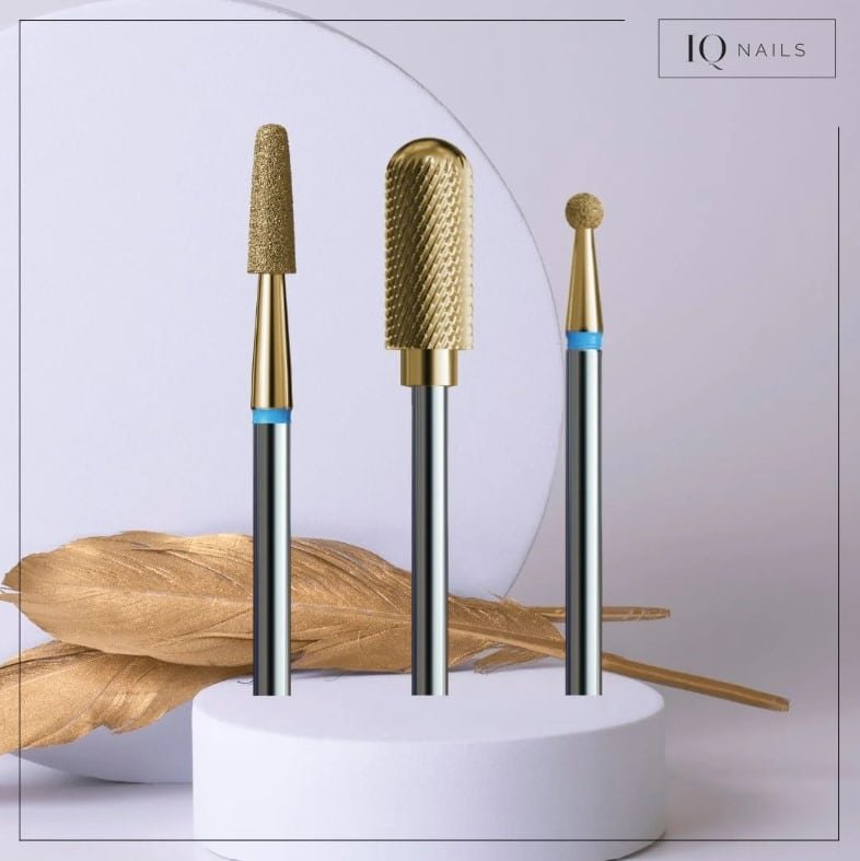 IQ Nails - Package 2- Home Spa 3 Gold Drill Bits 3 frezów Home Spa Gold (IQN Pakiet 2) HOME SPA GOLD PACK (IQN PACK MANI 2) Pakiet 3 frezów Home Spa IQ Nails - Package 2- Home Spa 3 Gold Drill BitsGold (IQN Pakiet 2) HOME SPA GOLD PACK (IQN PACK MANI 2)