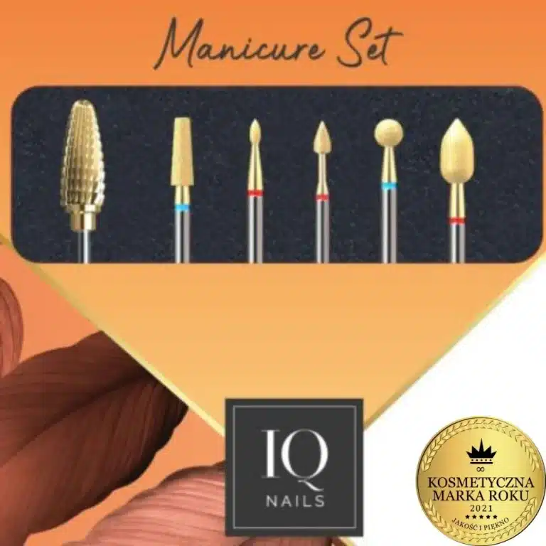 Iq Nails Expert Gold Power Set Set Of 6 Drills For Hybrid Gel Acrylic And Cuticles 1