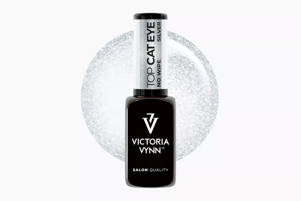 Victoria Vynn Gel Polish Top Silver Cat Eye No Wipe 8ml