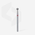 Diamond nail drill bit ball red EXPERT head diameter 4mm