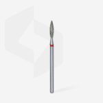 Diamond nail drill bit flame red EXPERT head diameter 2,3mm/working part 10mm