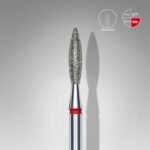 Diamond nail drill bit flame red EXPERT head diameter 2,3mm/working part 10mm